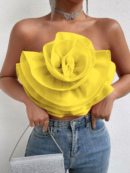 Floral tube top