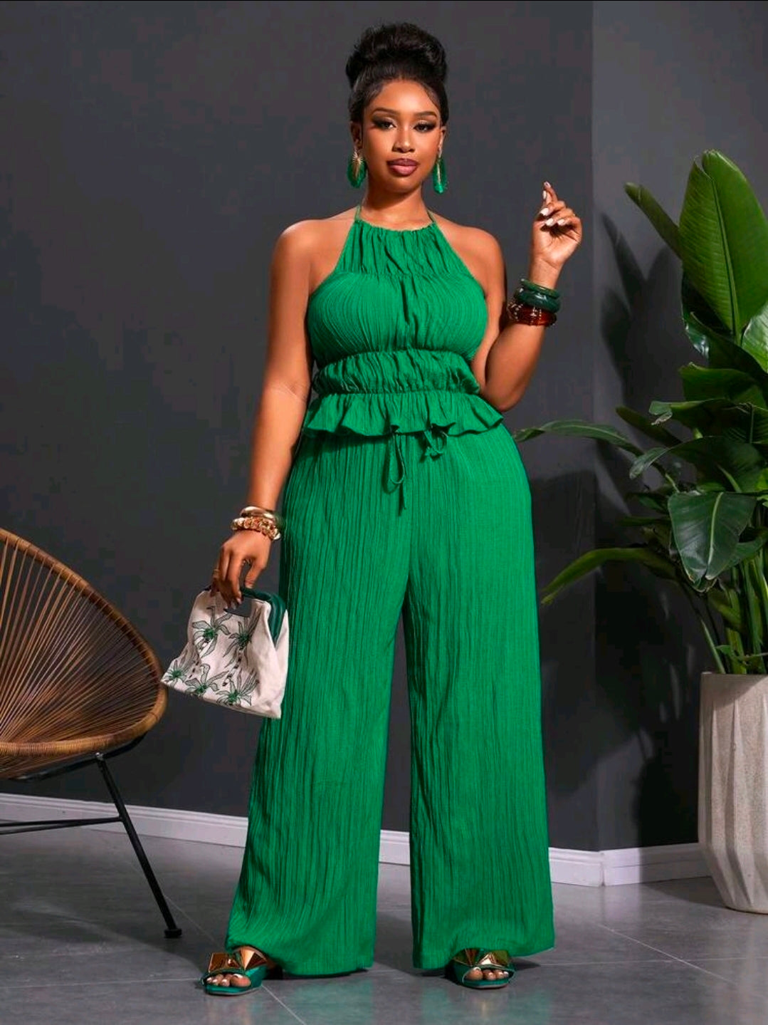 Plus size relaxed pants set