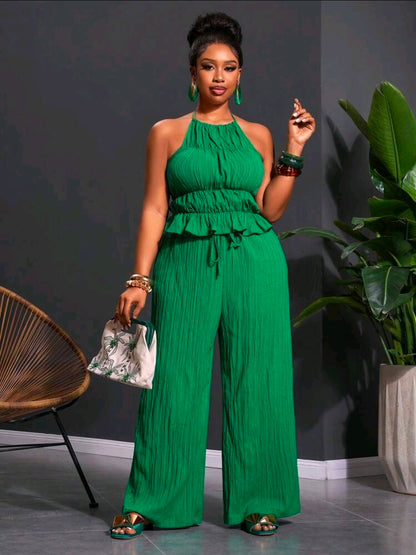 Plus size relaxed pants set