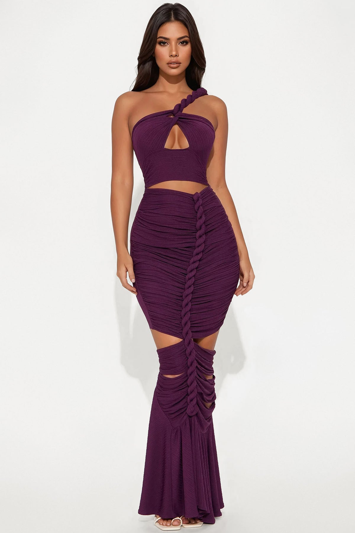 Rope cut out maxi dress