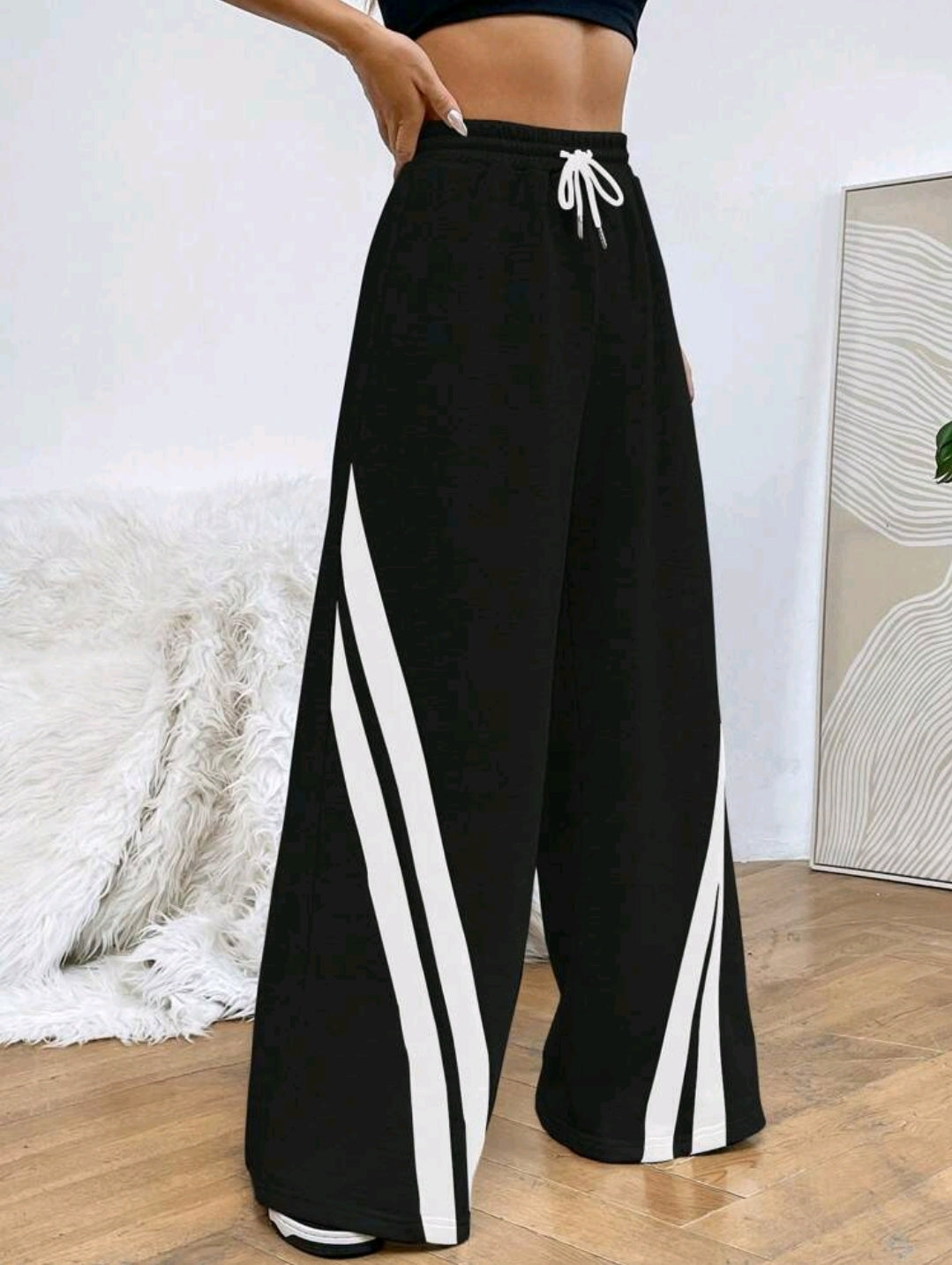 Relaxed striped pants