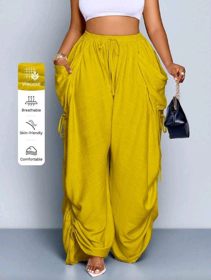 Pleated Wide Leg Pants