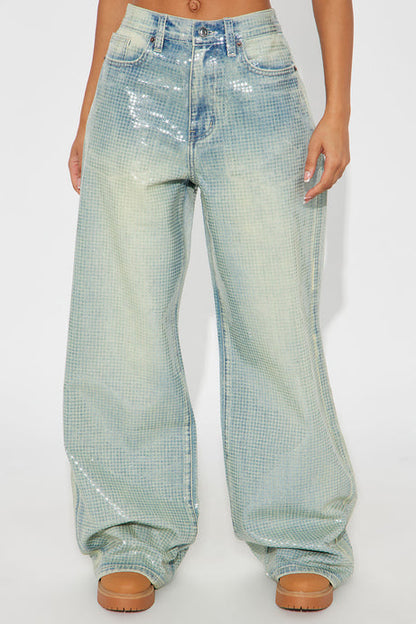 Shine wide leg jeans