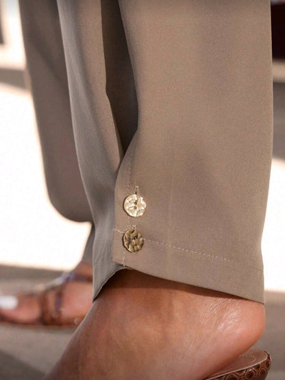 High waisted barrel pants