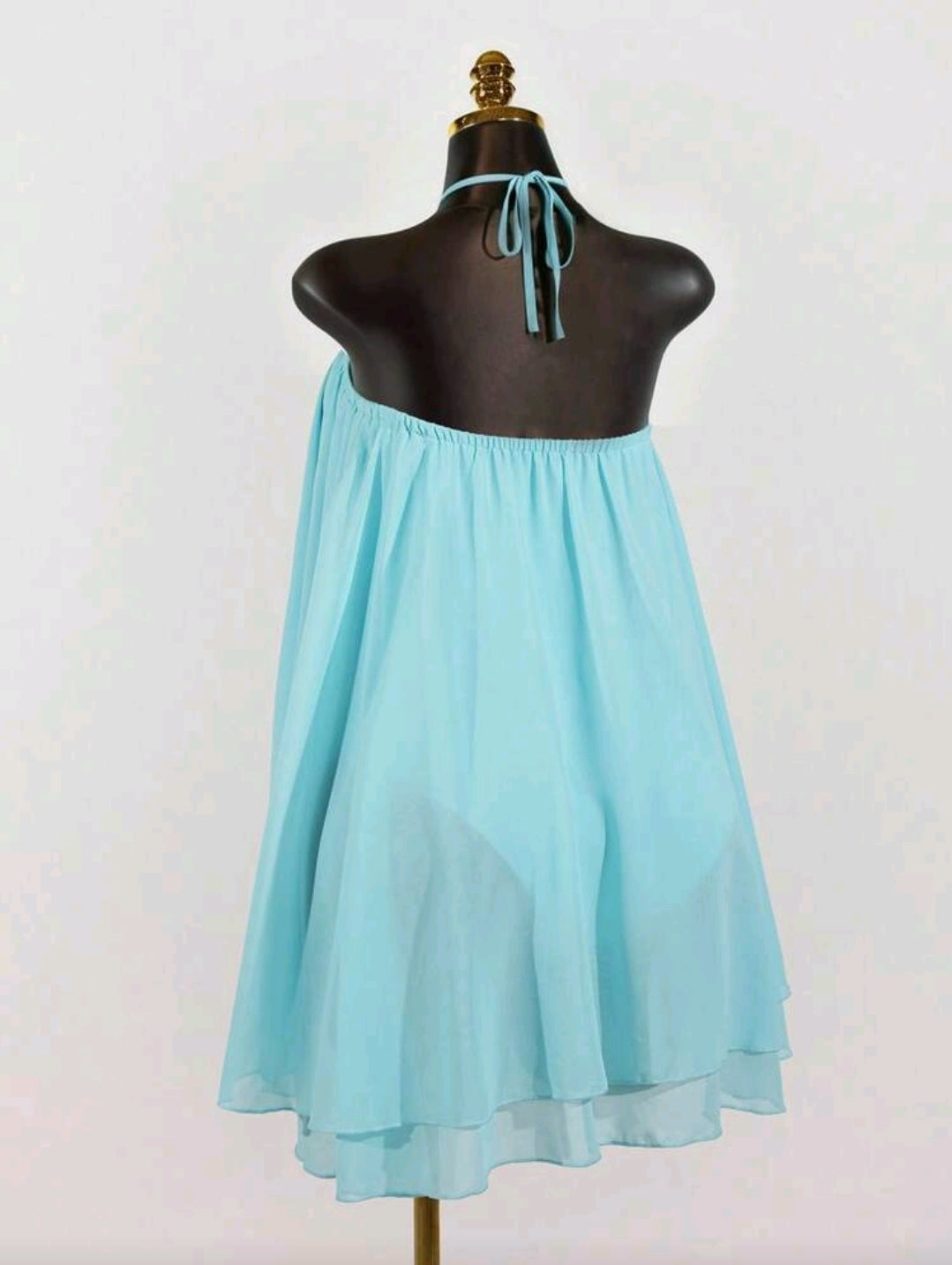 Layered ruffle sleeveless mini dress