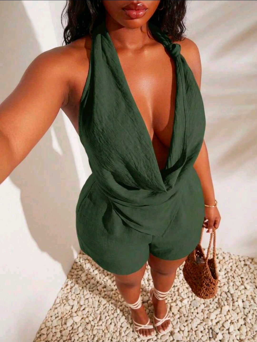 Plus size casual day shorts set