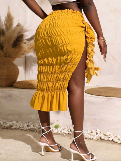 High slit skirt