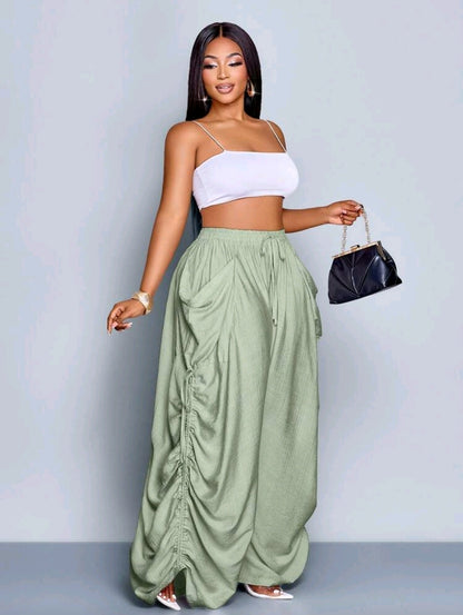 Pleated Wide Leg Pants