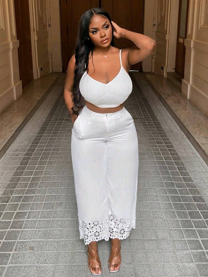 Patterned pants set