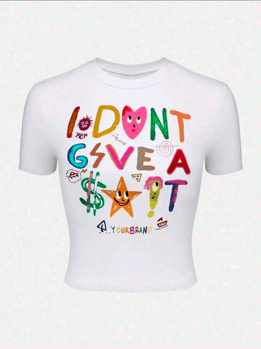 "I don't give a sh!t" graphic tee