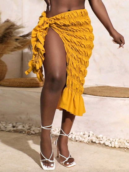 High slit skirt