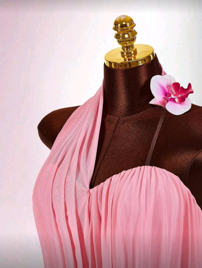Floral chiffon draped top