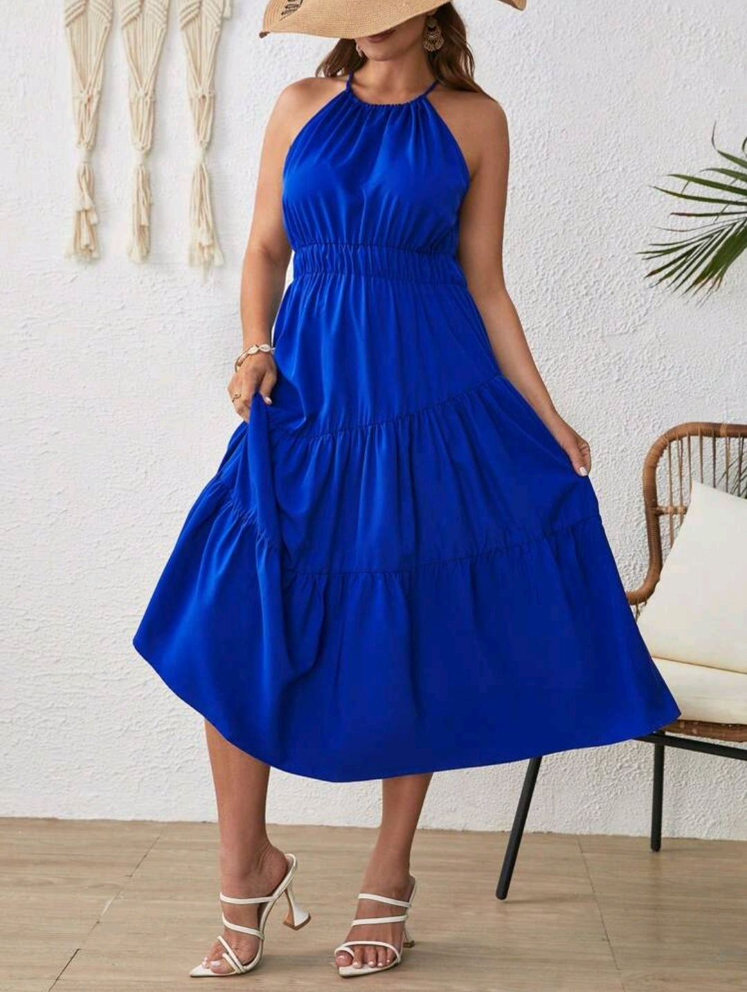 Wavy maxi dress