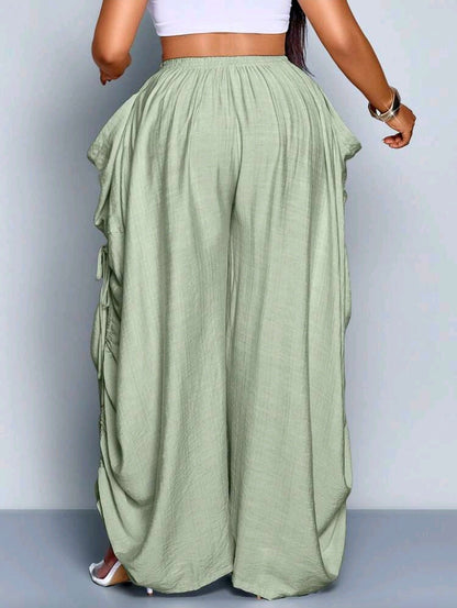 Pleated Wide Leg Pants