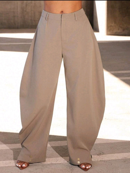 High waisted barrel pants