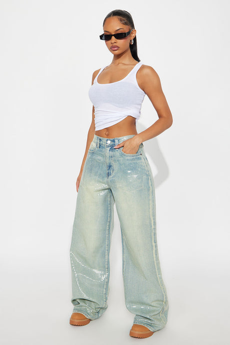 Shine wide leg jeans