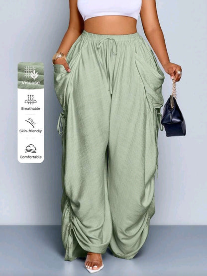 Pleated Wide Leg Pants