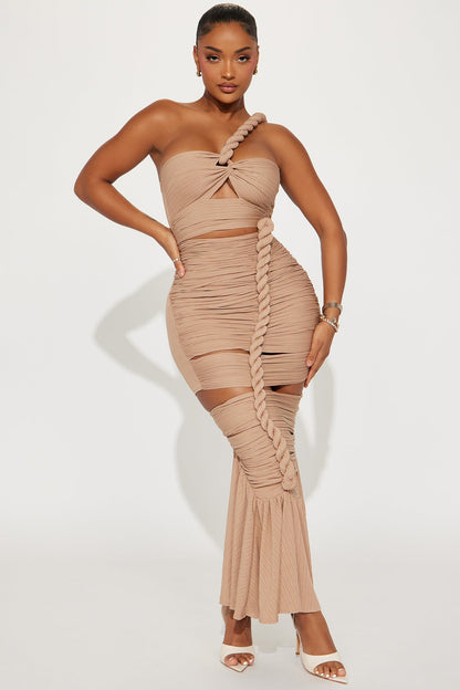 Rope cut out maxi dress