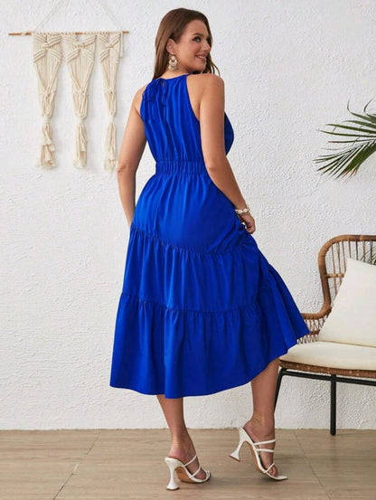 Wavy maxi dress