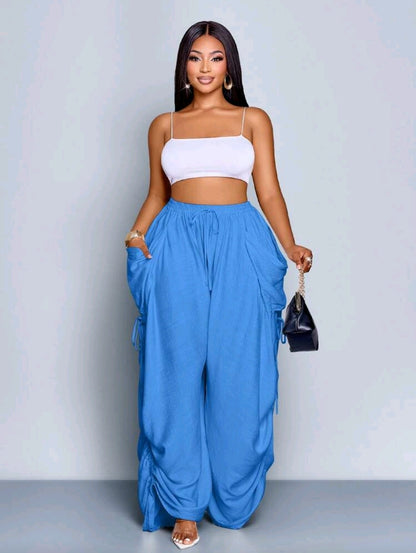 Pleated Wide Leg Pants