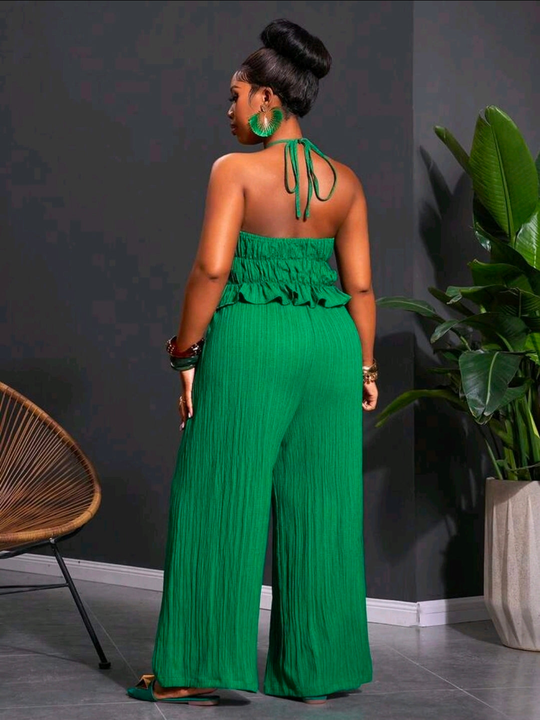Plus size relaxed pants set