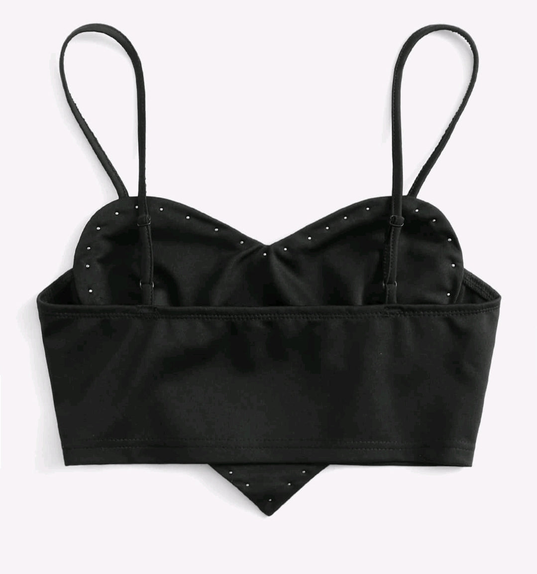 Pearl heart crop top