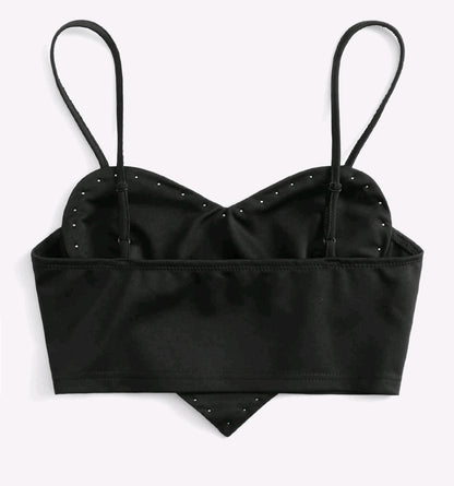 Pearl heart crop top